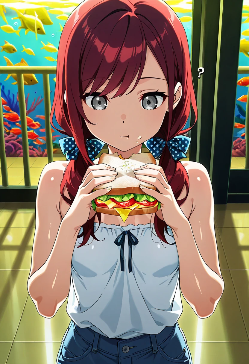 nsfw,(((masterpiece))), (((best quality))),((masterpiece:1.5)), (best high quality), (ultra high res), (ultra highly detailed), (8k:1.3),anime colored,perfect hands, perfect fingers, perfect legs,(cowboy shot,from front),(forehead:1.2),1woman,solo,idolmaster, (haru yuuki) ,(14years old, beautiful girl), (beautiful eyes),(((beautiful orange hair))), (((long straight hair))), (wet hair), (wet skin), ((Sweat)), ((vapor)), (flat chest,small breast), (expensive), ((spread leg)),(spread pussy 1.5),(love juice:1.2),(many sweat:1.5),(pubic orange hair:1.2),(bottomless:1.5),(football uniform:1.5),((open clothes)),(wet clothes),(no bra,no panty),(open your mouth), (a big smile), ((out tongue)),(Nice touch), (one eye closed),(feel good), (saliva),(eating pizza:1.3), ((pizza on dish on table)), (sitting on seat, in dinnig room),