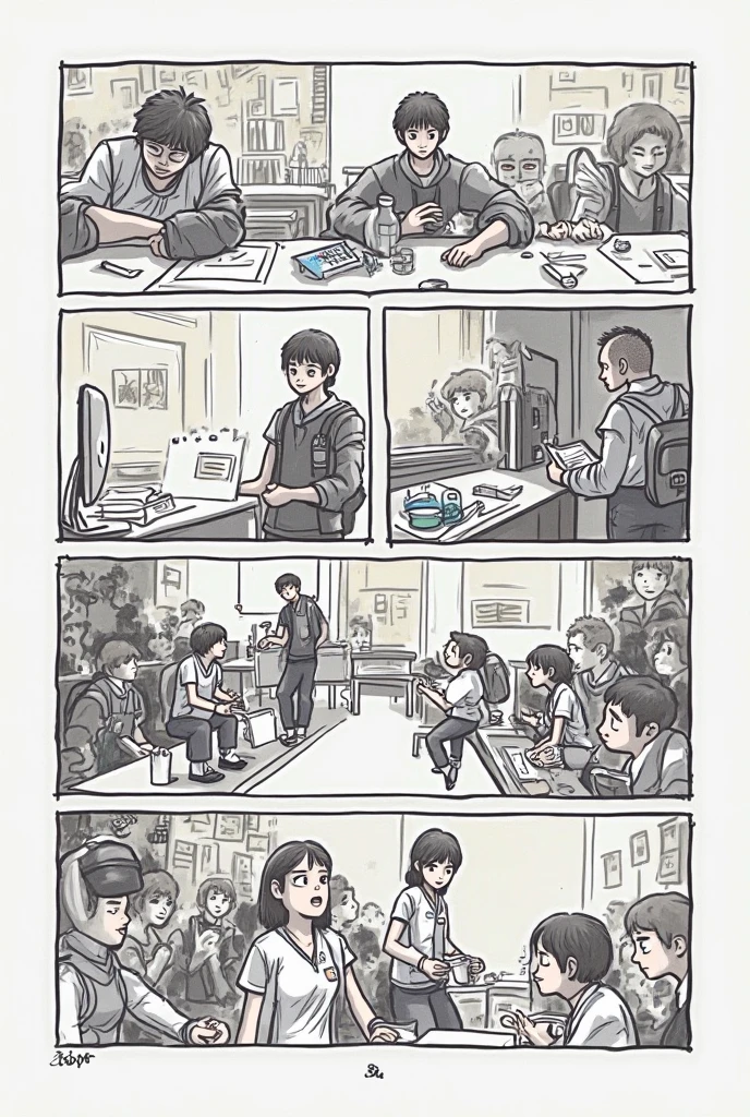 MAKE A 6-PAGE COMIC WITH 4 BULLETS EACH ABOUT YOUR LIFE IN HIGH SCHOOL AND HOW YOU MANAGED TO GET TO ESIQIE. THIS WORK CAN BE IN DIGITAL FORMAT OR IN THE FORM OF HAND DRAWINGS. Wey but follow the format I gave you 