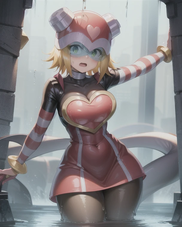  {{popped collar}},latex, bikini,sleeveless, cleavage, knee boots
