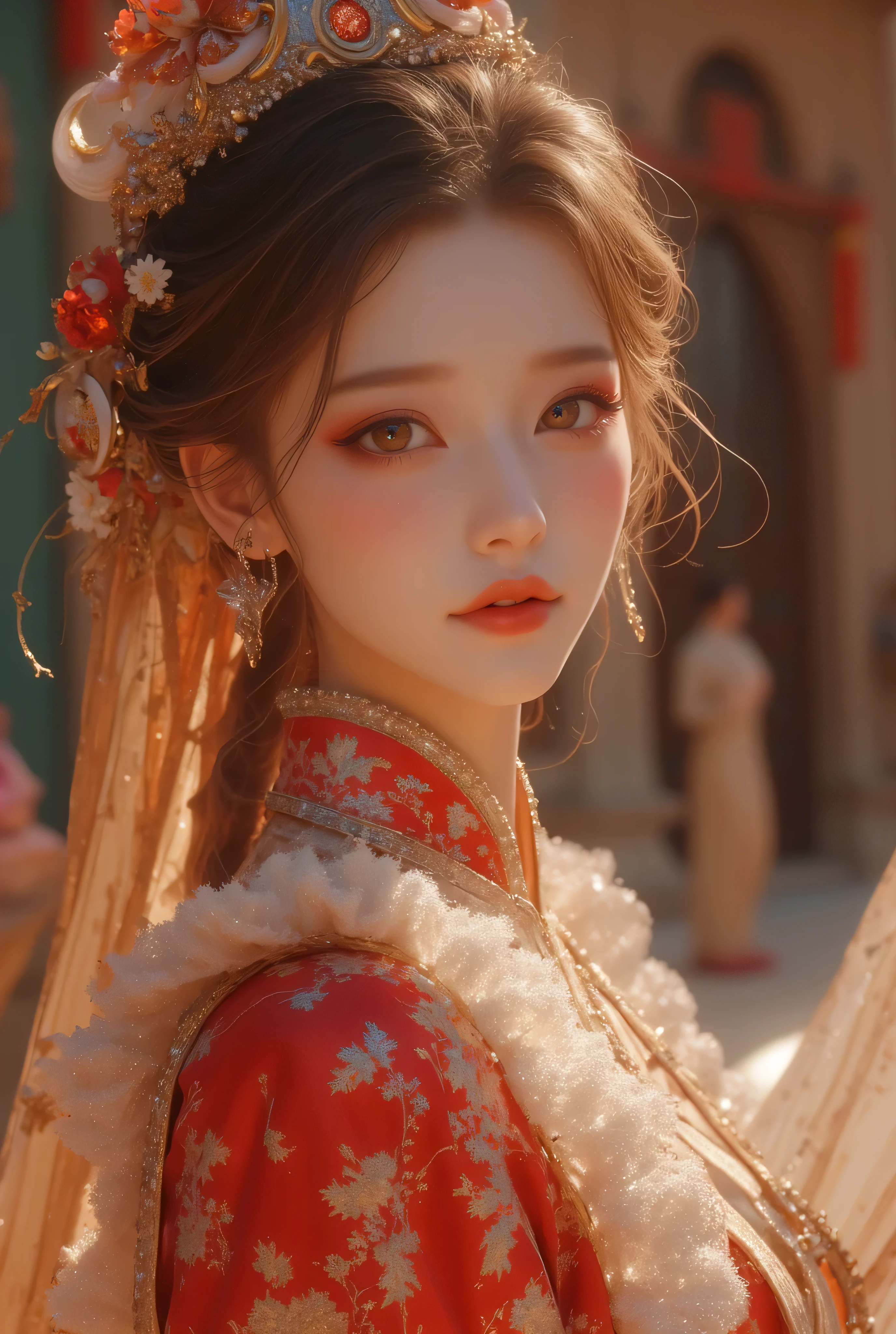 1girl, Pretty cute beautiful Chinese lady idol wear outfits and random beautiful dress, reflecting the cultural essence of the below random travel location and photo in Randomized Travel Theme and romantic environment:
She is gracefully dressed in an outfit inspired by a randomly selected world culture, blending traditional attire with artistic elegance. The setting immerses her in a vibrant and authentic environment, rich with intricate cultural details.
Possible Locations & Themes (Random Selection):
Japan – A stunning silk kimono with cherry blossoms, standing beneath glowing lanterns in Kyoto.
France – A romantic Parisian gown with lace, overlooking the Eiffel Tower at sunset.
Morocco – A luxurious kaftan with golden embroidery, surrounded by mosaic-lit courtyards.
Egypt – An ancient Egyptian-inspired dress with hieroglyphics, set against the Great Pyramids.
Italy – An elegant Venetian masquerade dress, near a moonlit canal with gondolas.
India – A richly embroidered saree with golden bangles, in a palace adorned with marigolds.
Mexico – A colorful folkloric dress with floral embroidery, in a festive Day of the Dead celebration.
Russia – A regal fur-lined coat with intricate patterns, in a snow-covered Red Square.
Brazil – A dazzling carnival outfit with feathers and sequins, dancing under Rio’s festival lights.
Greece – A flowing toga-inspired dress with laurel accents, among the ancient ruins of Athens.
Each location is uniquely detailed, featuring cultural symbols, iconic landmarks, and atmospheric lighting to enhance the immersion. The randomness brings a sense of adventure, making each depiction a surprise journey to a different part of the world!