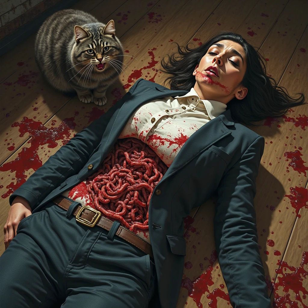 A Business Woman Died A Cat Eats Her Intestines Eyes Opened SeaArt AI a-business-woman-died-a-cat-eats-her-intestines-eyes-opened-seaart-ai