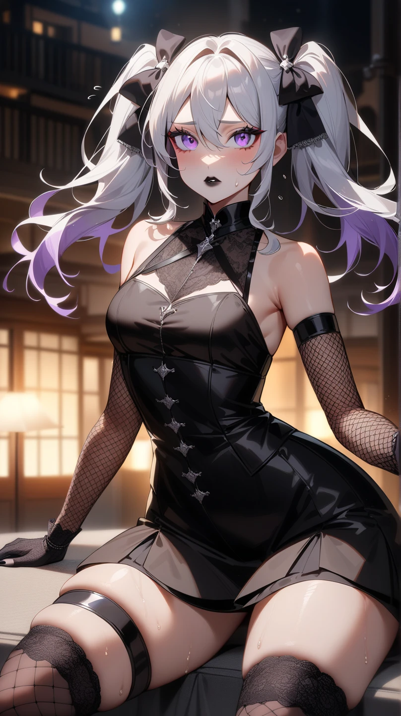 As she leaned forward, her fingers danced over her plump breasts and down towards her throbbing sex, her eyes locked on yours, pleading for guidance while her body begged for release.