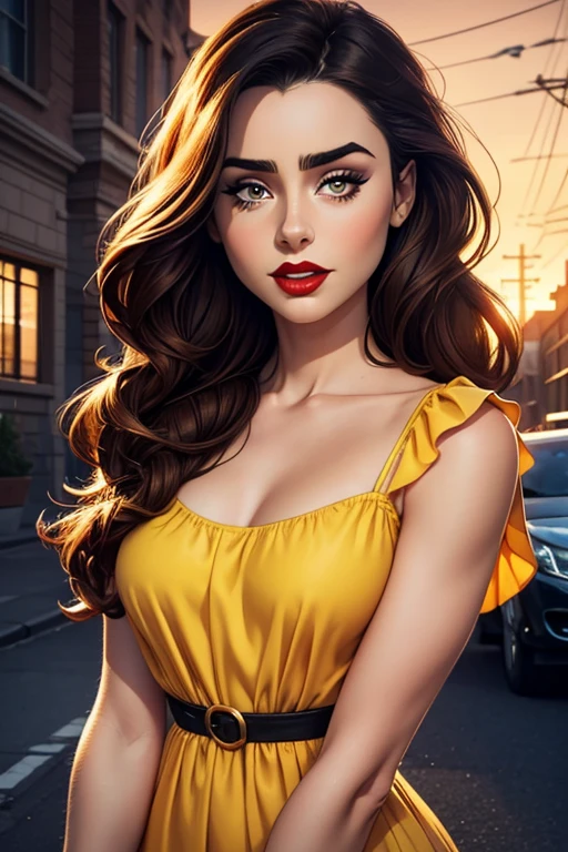 Alafid woman wearing white top and black skirt on city street, digital art of an elegant, Digital illustration style, stunning digital illustration, elegant digital painting, beautiful digital illustration, gorgeous digital painting, Beautiful digital artwork, cartoon digital painting, stunning digital painting, Realistic digital art 4k, Realistic digital art 4k, stunning art style, realistic digital illustration