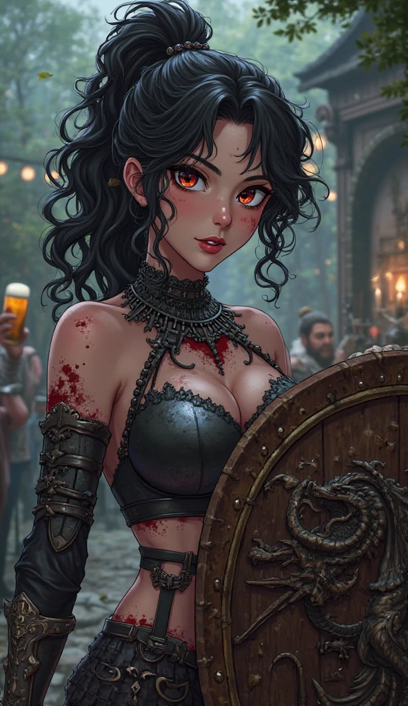 (by_Dan_Winters,by_Russell_James), a photo of red,highres, masterpiece, perfect lighting, bloom, cinematic lighting, adult, perfect skin, female, looking at viewer, belle delphine, ahegao, plaguemarine, armor, power armor, skull, slime, <lora:plaguemarine:0.7> <lora:DI_belle_delphine_v1:0.7> <lora:ahegao,rolling_eyes:0.7>, highly detailed, face, depth of field, moody light, golden_hour, centered, extremely_detailed, Nikon D850, award_winning_photography