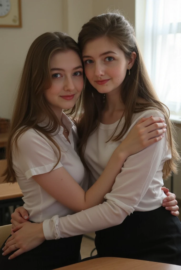 2 girl, 9 years old and 10 years old
They have Twin tail hairstyle and they  wearing sailor school uniform pink colour. 
On the classroom
Beautiful girl
Detailed eyes, detailed face and extreme detailed finger
Detailed all body from head into shoes
Can you Make it 4 people?