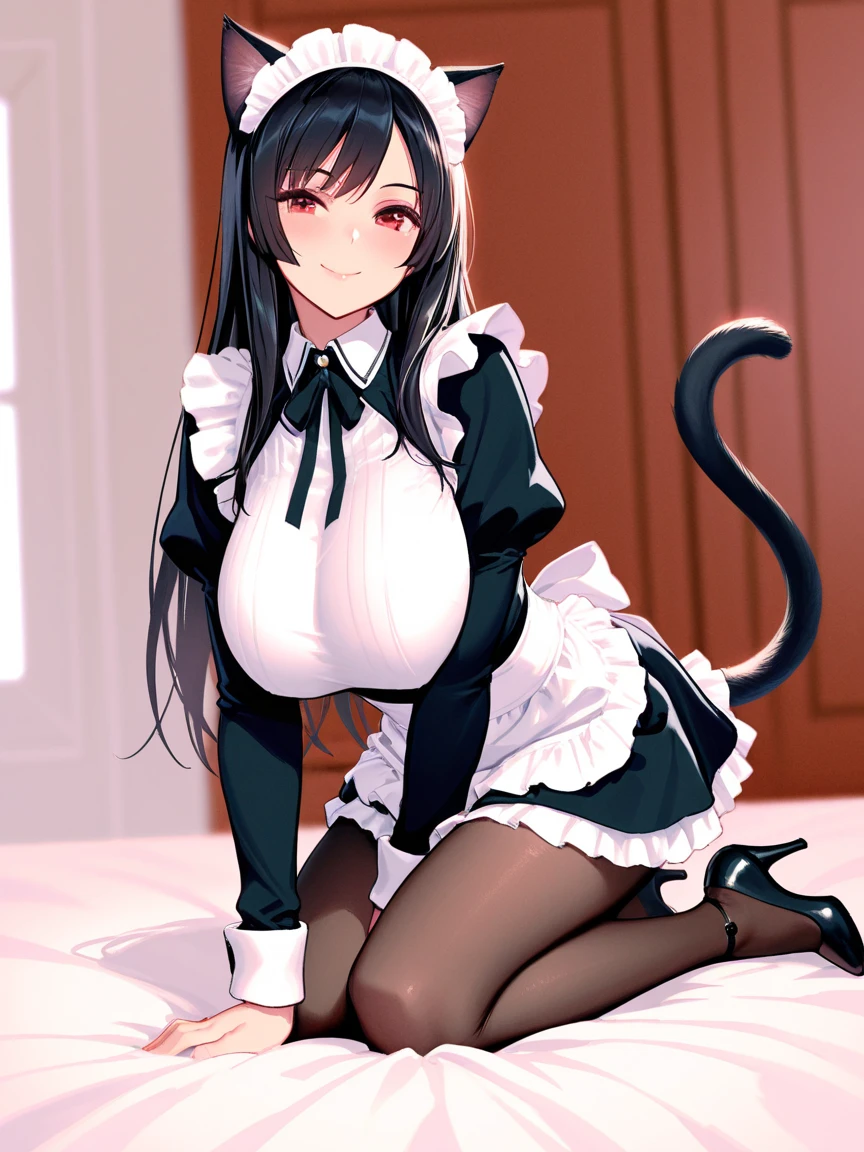 ((2D beautiful girl、top-quality、Perfect Finger 1.3、Perfect Anatomy 1.3、extremely delicate and beautiful illustration))、cute petit girl、(transform sequence)、((leotard))、14years、Slender beautiful girl、Fractal Art、baby-face、((stright long hair))、big drooping eyes、Winked smile、Full Body Display、(1 persons)、Large bedroom、chinese style maid、cat ear、