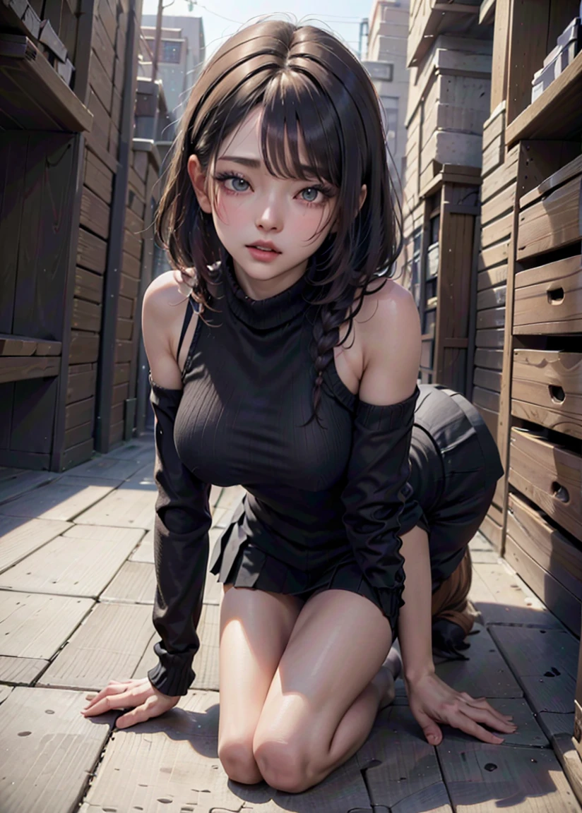 #基本
がphotographのポーズをとっている, (((One Girl, Baby Face:0.5, Very young:0.5, cute:1.5))),
break
#Clothing Accessories
(Black high neck sleeveless knit dress:1.4) + Gold Belt + Shiny and sheer black pantyhose + Glossy black high heels,
red gemstone earrings,
break
#Features
((Light purple hair)), ((Bangs that expose the forehead) + (I can see your beautiful forehead)), (ponytail : short hair + Full hair + Hair blowing in the wind),
(Droopy eyes, blue eyes), (Small breasts),
break
#background environment
(night、(sf, future worldview, 未来の都市のnight景, Crescent Moon)),
#Facial Expression Pose
((smile + Teeth are visible + Laughing with your mouth open), (Sitting on the roof of a building, It feels like me'turn around)),
#composition
((To the camera, Side angle, Cowboy Shot)),
break
#Body parts elements Slim figure,
(Detailed Hair, Beautiful Hair, Shiny Hair),
(double eyelid, Long eyelashes),
(Expression of fine eyes, Beautiful and delicate eyes, Sparkling eyes, Eye Reflexes, Glitter Eyeliner),
(Human Ear),
(Beautiful Nose, Thin Nose),
(Glossy Lips, Beautiful Lips, Thick lips, Glossy Lips, Natural Cheeks),
(Detailed face, Symmetrical facial features),
(Detailed skin, Textured skin, Beautiful Skin, Glowing Skin),
break
#quality
(((最高quality)), ((masterpiece)), ((Very detailed))), ((High resolution), (16K,1080P)), (Photorealistic:1.37),
(Realistic), (Anatomically correct),
((Raw photography)), (photograph), (3DCG), Photon Mapping, Depth of field rally background,