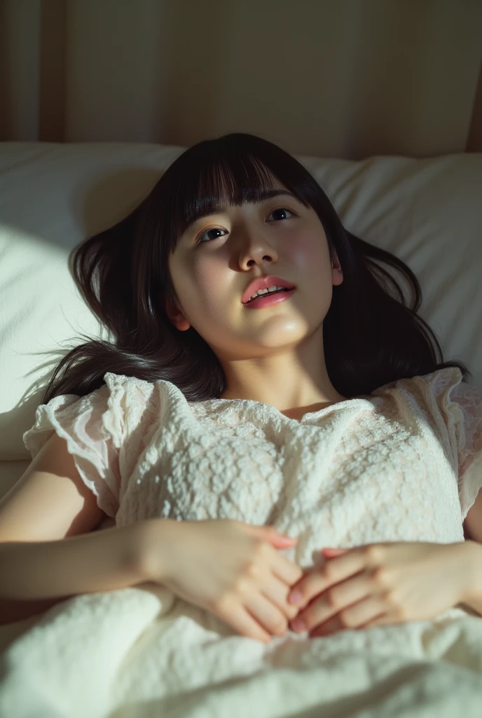 thai Teen girl, 14yo, brunette bob cut hair, small breasts, young woman toned, Laying on a bed on her back, shaved vagina, Drunk, Passed out, Intoxicated, (drugged), establishing-action-shot of a motionless_nubile-toned-sorority-girl with nice-abs is being, (date_raped), after_dark late at night, wearing a tiny short sorority t-shirt, transparent panties, exposing her vagina, late at night in a dormroom, drunk, (camera flash illuminates the foreground), forcibly-defiled, non-consensual-sex, forced-sex, groping, immoral-defiling, violated, grabbing, interracial sexual violation, very, focused, flash, photo, flashlight, full-body shot