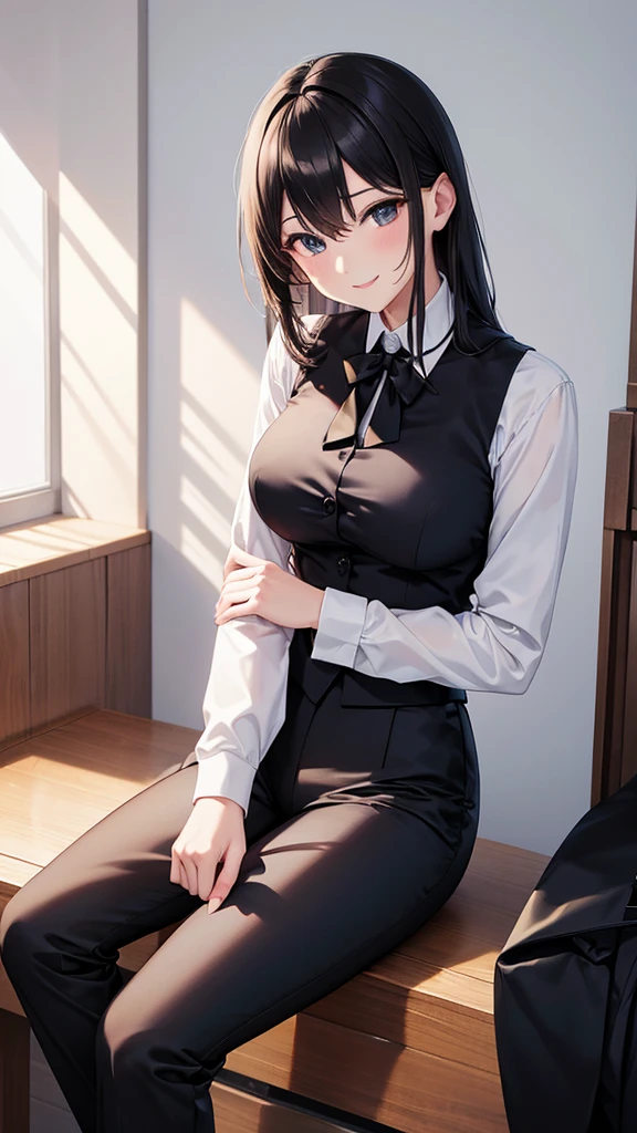 18-year-old Shota,cute,Wear a white long-sleeved shirt and a black work tie,Wear black pants,Wear black booties,Wear white gloves,wear cat ear,Black hair,Black eyes,Very thin waist,Very thin legs,Handsome,Disdainful and cold expression,shy,blush,Sweating,porn,Is giving sexual assault,Glove removal actionp