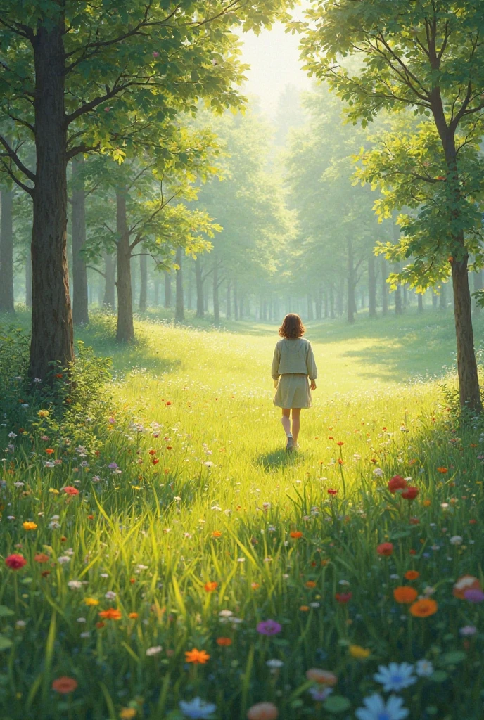 And there should be an image of a walking in the grass