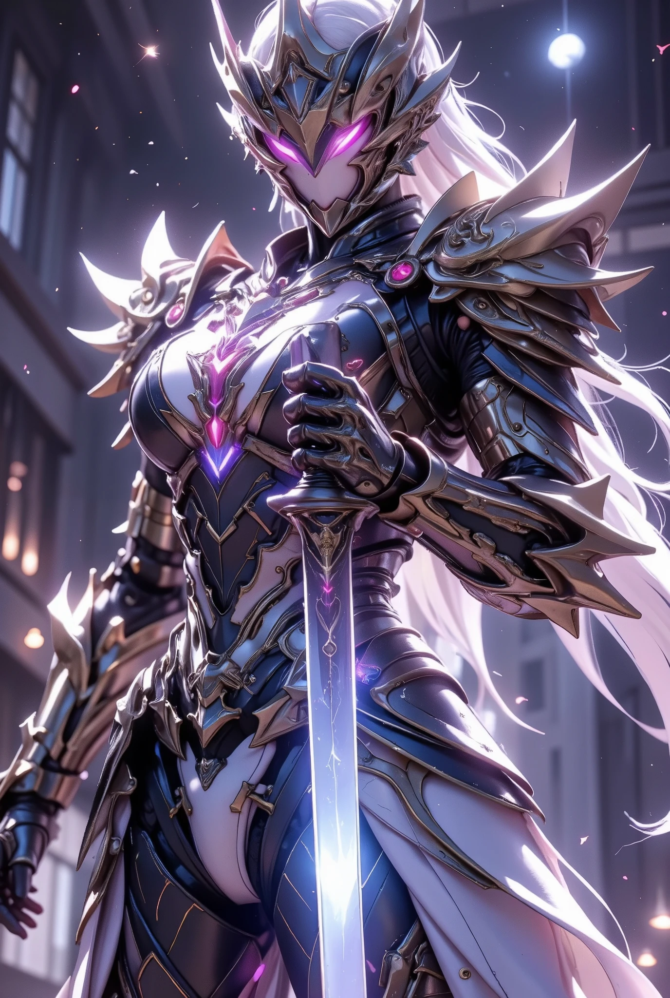 Close up of a person holding a knife in space, An Epic Animation , Rossore Global Illumination , colorful lightweight leather armor, Rosdraw vibrant , Neat and delicate animation art , CG Society 9, clean animated art, Animated Fantasy Artwork, strong fantasy article, fantasy article, color cartoon art, [Colorful Aura, rossworthy cartoon vivid , detailed animation artwork , Black Armor