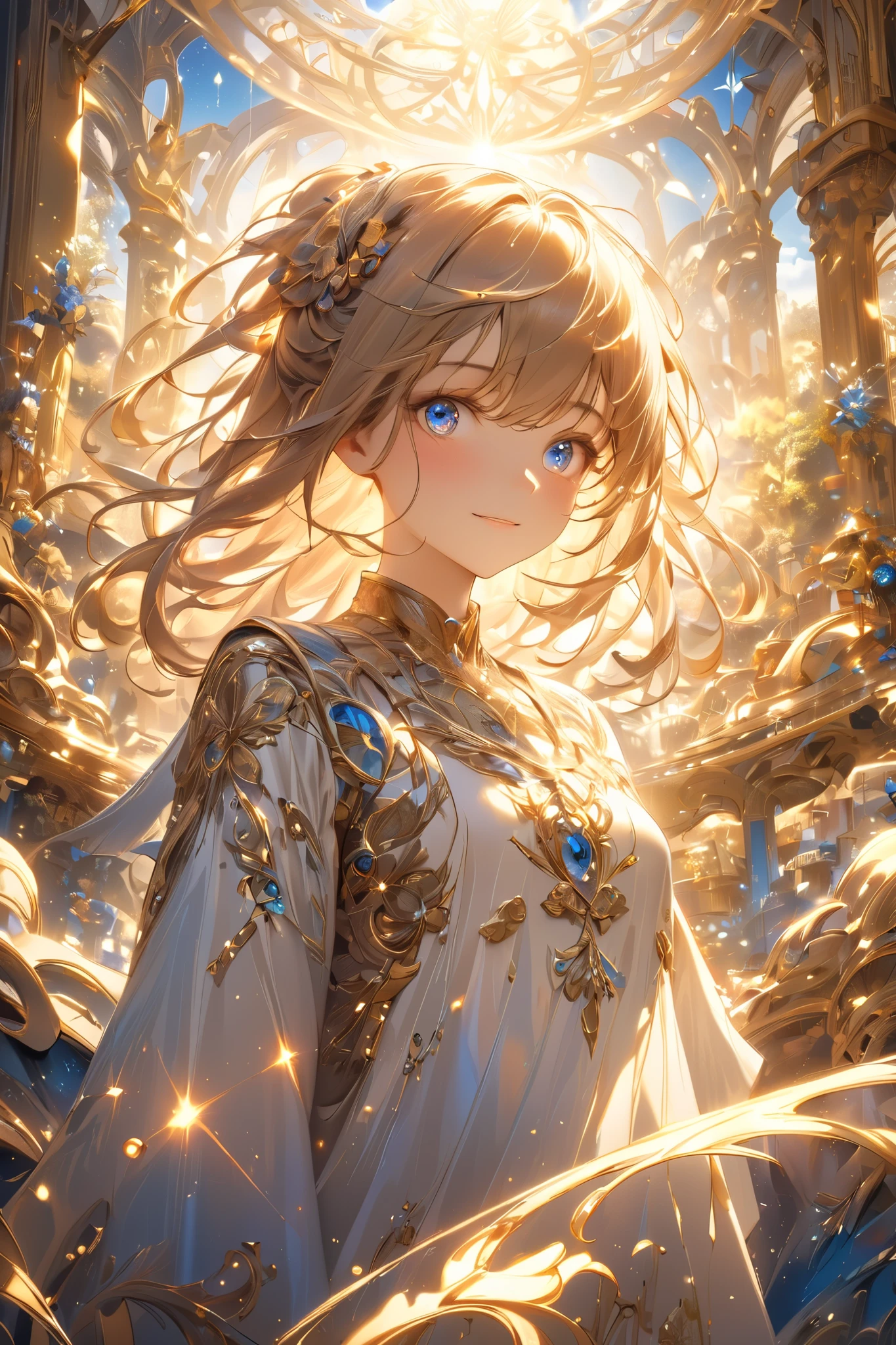 (masterpiece, Highest quality:1.2), one girl, alone、RAW photo, High Resolution, very well detailed, complicated details, 8k,smiles, have twinkling eyes, odd-eye,