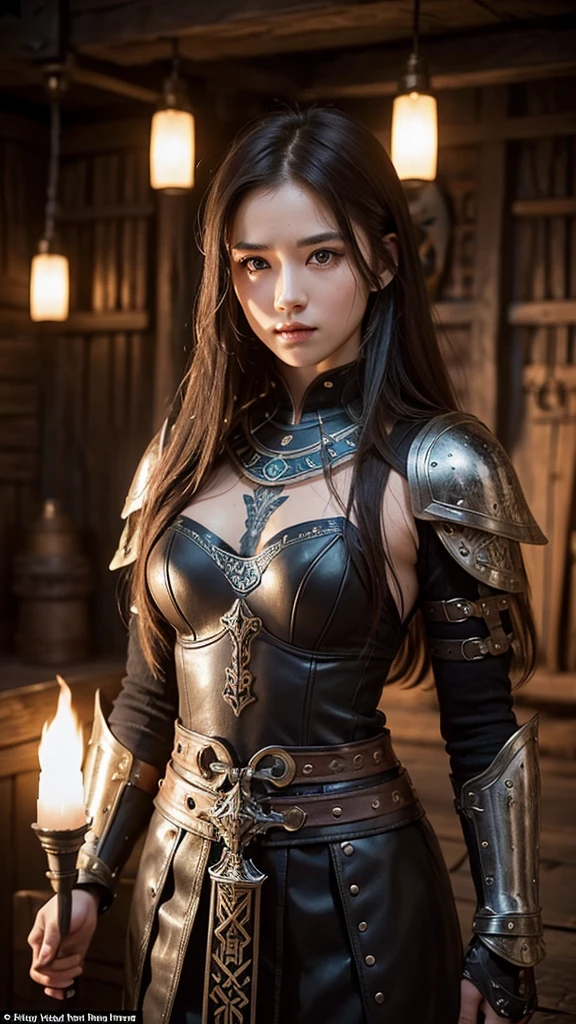 (One Knight Girl)、top-quality、​masterpiece、超A high resolution、(Photorealsitic:1.4)、Raw photo、女の子1人、（Wear the Dark Knight's Armor）、glowy skin、(((Dark Fantasy)))、Fight with beautiful swords and shields、(((Mystical expression))),（Gorgeous gold metal body）、(Fight goblins、ogre、Fierce battle with orcs),（Fighting strong enemies）、Fight fiercely、(Background of decaying dungeon ruins)、（Ultimate Beauty）、（Detailed knight's helmet）、(Fighting Demonic Beasts)、(Wizard Hat)、((super realistic details))、portlate、(Strong giant demon beast background),globalillumination、Shadow、octan render、8K、ultrasharp、Colossal tits、Raw skin is exposed in cleavage、metals、Details of complex ornaments、Japan details、highly intricate detail、Realistic light、(Mystical expression),CGSoation Trends、Red Eyes、radiant eyes、Facing the camera)、Gundam、Small LED、Toostock、（Background of the mutation）、（Attack of the Monster Beasts）、Ultimate Beauty、beautiful female knight、Wear colorful armor、Detailed sword、（Wearing legendary armor）、