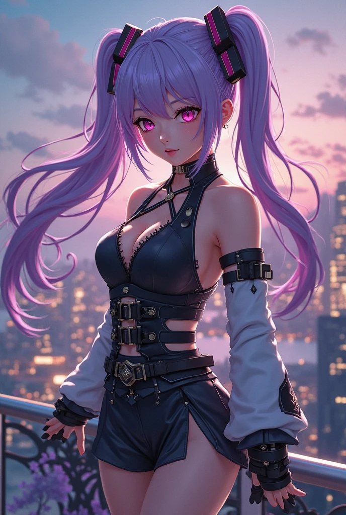 1girll,long purple gorgeous hair,Purple jumpsuit,tattooed,There is a red string around the waist,Purple Boots,Thigh leg rings,The right hand emits a glow of purple energy,,(top-quality、8K、32K、masterpiece、nffsw:1.3)、超A high resolution,(Photorealsitic:1.4), Convex buttocks, city ruins,Sacred rays,A desert,Detailed background, Clothing Details, Perfectly proportioned, film grains, Fuji colors, lightand shade contrast, tmasterpiece, high detal, high quarity, hight resolution, Cinematic lighting,, Textured skin, Super Detail