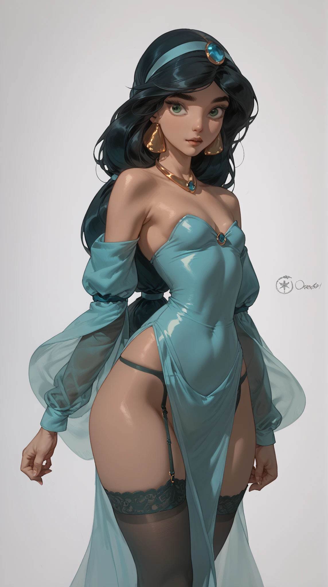 cute loli,(((little loli,tiny little body,little,chibi))),(((6 years old))),((anime loli with extremely cute and beautiful black hair)),((((indian girl)))),(((flat chest))),((((black hair:1.35,messy hair,colored inner hair,absurdly long unkempt hair,dark hair,black hair,very long hair,voluminous hair,Thick hair,Dense hair,long hair)))),(((turquoise_eyes:1.3))),intricate eyes,beautiful detailed eyes,symmetrical eyes,big eyes:1.5,(((lustrous skin:1.5,bright skin: 1.5,skin tanned,shiny skin,very shiny skin,shiny body,plastic glitter skin,exaggerated shiny skin,illuminated skin))),(detailed body,(detailed face)),

cute,slutty,erotic,daring,(nsfw),

revealing clothing,show skin,((leotard in the bright turquoise)),((Ballet Set,turquoise lace stockings,Dance Ballet,Wear a turquoise tutu,wearing ballet dress)),(((turquoise diadem))),(semi-naked),(arabian jewelry,intricate necklace),(((intricate outfit,intricate clothes,embroidered outfit,ornate outfit))),

(dynamic pose:1.0),embarrassed,(centered,scale to fit dimensions,Rule of thirds),

inside,indoor,((practice room in a palace in Russia)),scenery:1.25,((intricate scenery)),((Russian decorations)),

(Glossy Russian ornaments),highres,sharp focus,(ultra detailed,extremely detailed),(photorealistic artwork:1.37),(extremely detailed CG unity 8k wallpaper),(((vibrant colors,vibrant theme))),(intricate),(masterpiece),(best quality),artistic photography,(photography taken by sldr),(intricate background),perfect rendered face,perfect face details,realistic face,photo realistic,((intricate detail)),(((realism))),