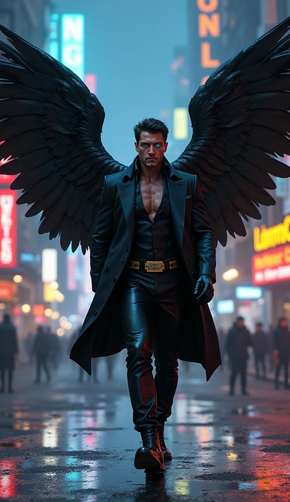 jesus gangster with gun with wings