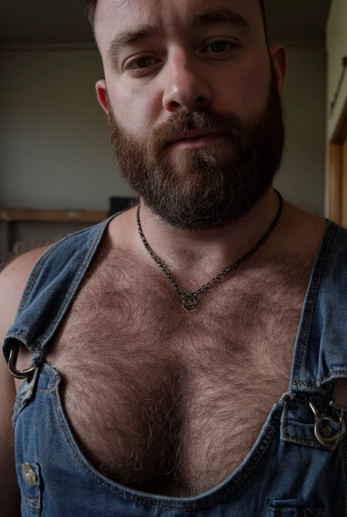 arafed man with a beard and a hat posing for a picture, suspenders, masculine and rugged, sexy masculine, lumberjack, strong masculine features, intricate leather suspenders, jock, hirstute and muscled, super buff and cool, rugged beard, bearded and built, mid-shot of a hunky, beefy, masculine and strong, hot hairy muscular beefy man, hairy chest, hairy man