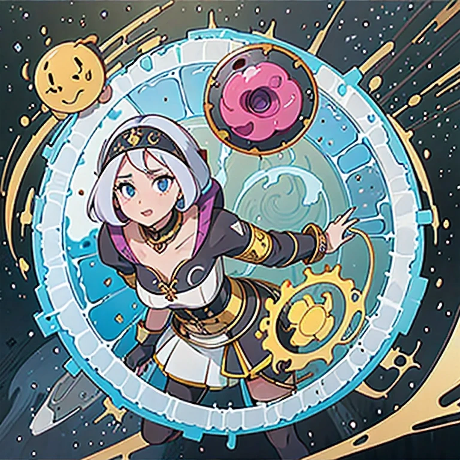 Seabed ice sheet background,detailed armor, ornate headdress, samurai helmet(((Dynamic rotating concentric circles)))(Dynamic rotation of concentric circles)Mandala is the result of the long journey of creating concentric circles of liquid color, there is a glass bowl with a green and purple swirl inside, simulacrum of a space fungus, alien flower, distant nebula are glowing algae, inspired by Otto Piene, inspired by Earnst Haeckel, top down extraterrestial view, covered with ferrofluid. dslr, translucent algae ornate, the eye of the universe, anatomical fractal,which interact through transparency, refraction, reflection, and collision. The ultimate goal is to showcase unique, detailed, and aesthetically pleasing images that capture the audience's attention through their initial visual impact and stunning details in liquid interactions,there is a cake with a red and yellow center on a blue plate, inspired by Otto Piene, victor antonov, culinary art photography, inspired by Graham Sutherland, colorful ferrofluid armor, inspired by Anish Kapoor, alexandra fomina, david kassan, by Jan Rustem, rudolf is hired, sergey krasovskiy, kai vermehr