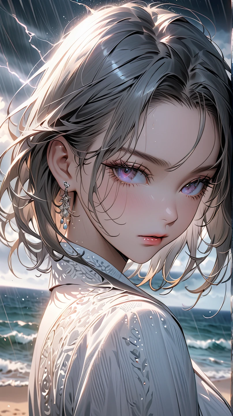 ((best quality)), ((masterpiece)), (detailed), 1girl, sexly,Almond Eye,Through the clouds,Light shines in,A new hope,Arising in the heart,Close up of face

