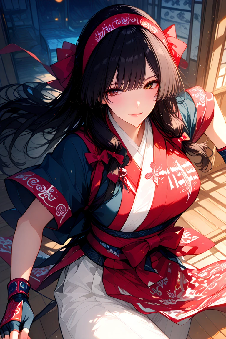Highest quality, Super detailed, (Ultra-high resolution,8k), Ultra-high definition 4K, (Perfect Anatomy), (The three pure shrine maidens:1.3), (Detailed shrine maiden costume), (Dynamic composition), (High-quality facial beauty), (In the Storm:1.2), (Photorealistic), (Detailed big breasts), Soft Skin, Glowing Skin, Bright lighting, 非常に激Shii雨, colorful, god々Shii, Professional photography techniques, Stretching oneself