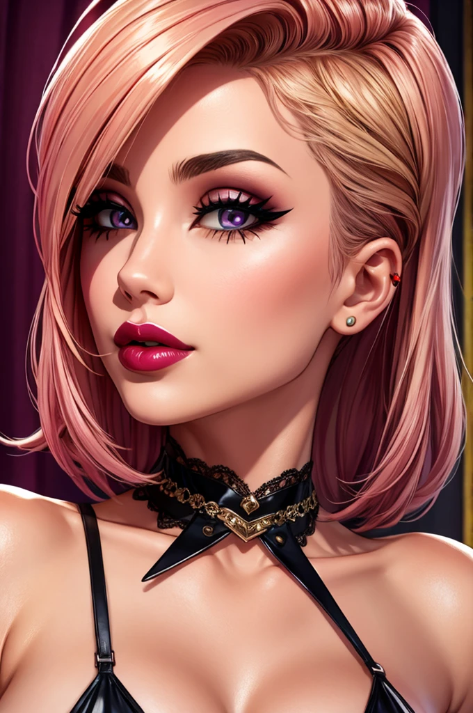 there is a woman in a dress, imvu, close up half body shot, second life avatar, glamor profile pose, full body close-up shot, glamor pose, full body shot close up, secondlife, inspired by Dulah Marie Evans, upper body avatar, elegant glamor pose, inspired by Károly Lotz
