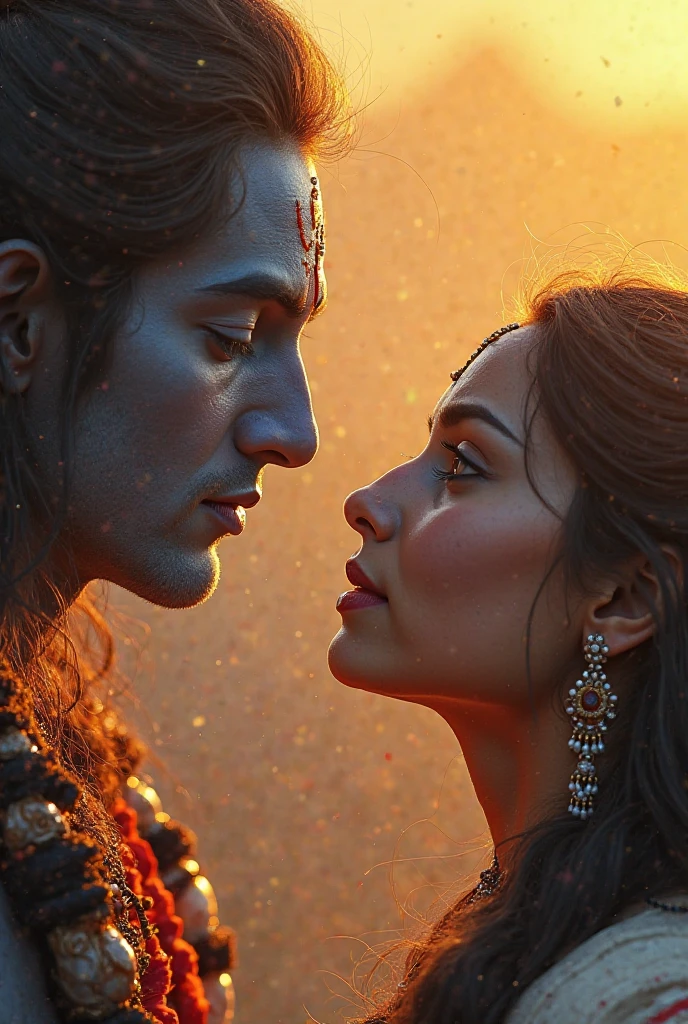 Maa parvati scolding lord Shiva
Maa parvati in anger and sadness
Lord Shiva is sad