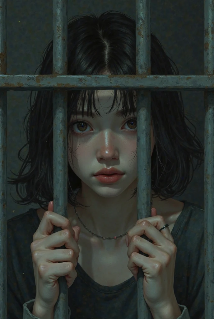A girl is sitting in a room alone and she is locked by the Chain of social moral policing and she feel that she is in a prison because she is restricted  her  basic rights and in there. she is thinking that one day she got freedom from this restriction and she can go anywhere without anyones permission at anytime .she is thinking she is going a shop at mid night and in the there so many womens are came to buy  and the shop owner is a women . I want a suitable image for this consept 
