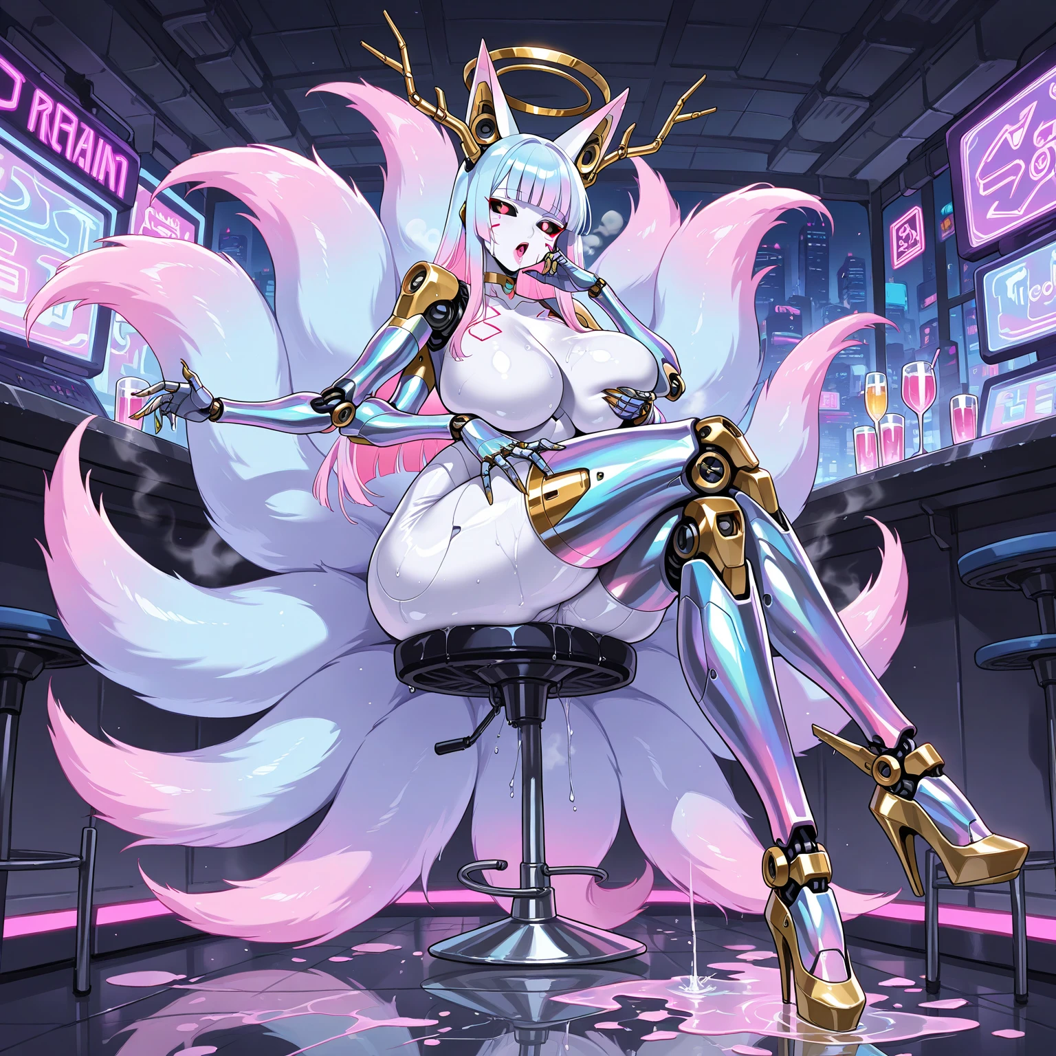 great quality ++ Extremely detailed high resolutionolution, very aesthetic, expressive eyes, (((Perfect face))), (((face symmetrical))), ((good anatomy)), (((perfect hands))), (((8k))), UHD, hd wallpaper, (((detailed high cal, (((((1girl)))))), only, Masterpiece, The best quality, high resolution, Highly detailed, (illustration), Beautiful detailed eyes, ((((full body))), (((solo))), (((((Weiss Schnee))))), (((cosplay of Koyanskaya))), (((smiling))), (((fusion))), (((agglutination))), (((Combination))), (((((Whitehair))))), (((blue eyes))), (((ponytail))), (((white dress))), (((jewelry))), (((necklace))), (((earrings))), only, jaeces, earrings, long hair, parody, (((scar))), (((scar ocular))), (((hair ornament))), (((office background))), (((hand on hip))), (((strolling))), Side ponytail, scar en la cara, Upper part of the body, (((fox tail))), (((fox ears))), (((tiara))), (((jewelry))), (((earrings))), (((neckline trimming))),