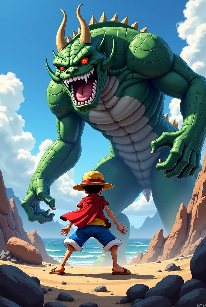 One pice Luffy ger5 com kaido
