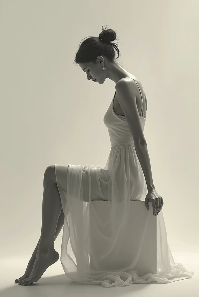 woman in a white room