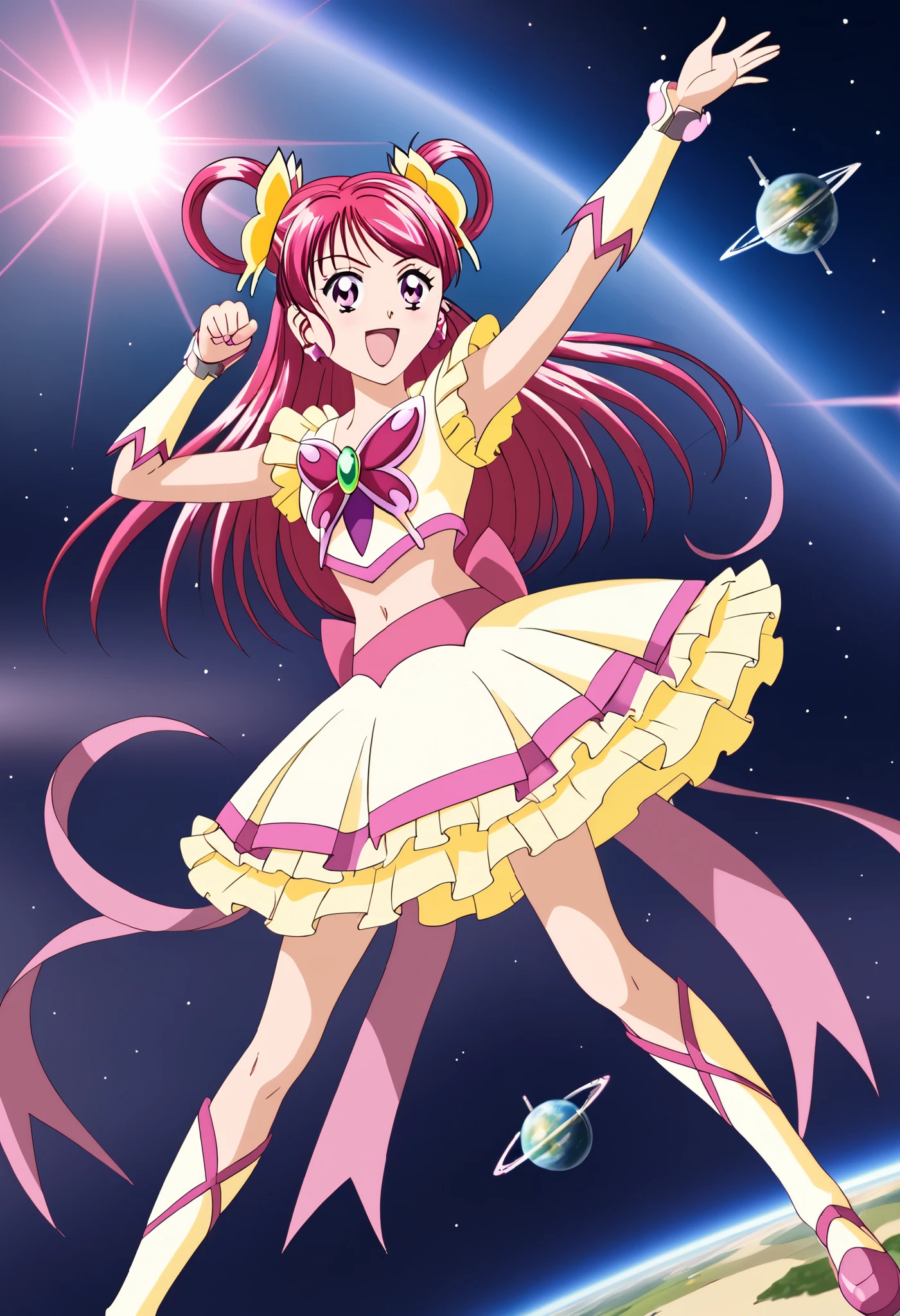 curedream、 pose 、Looking here、standing、 orbital space、In the city、