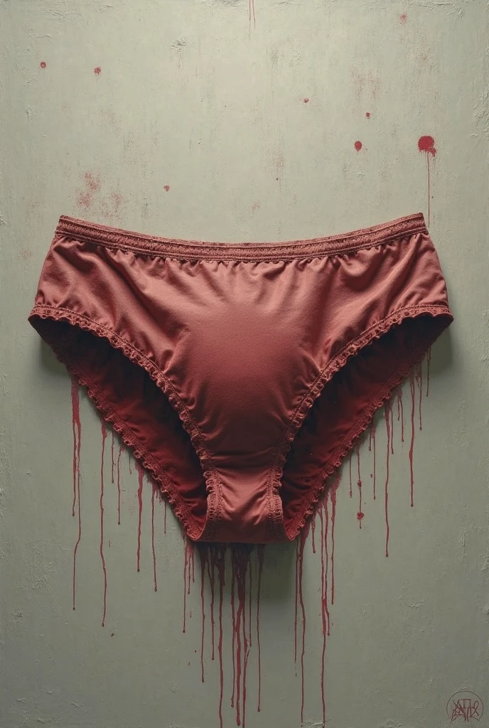 Woman stained vagina with semen