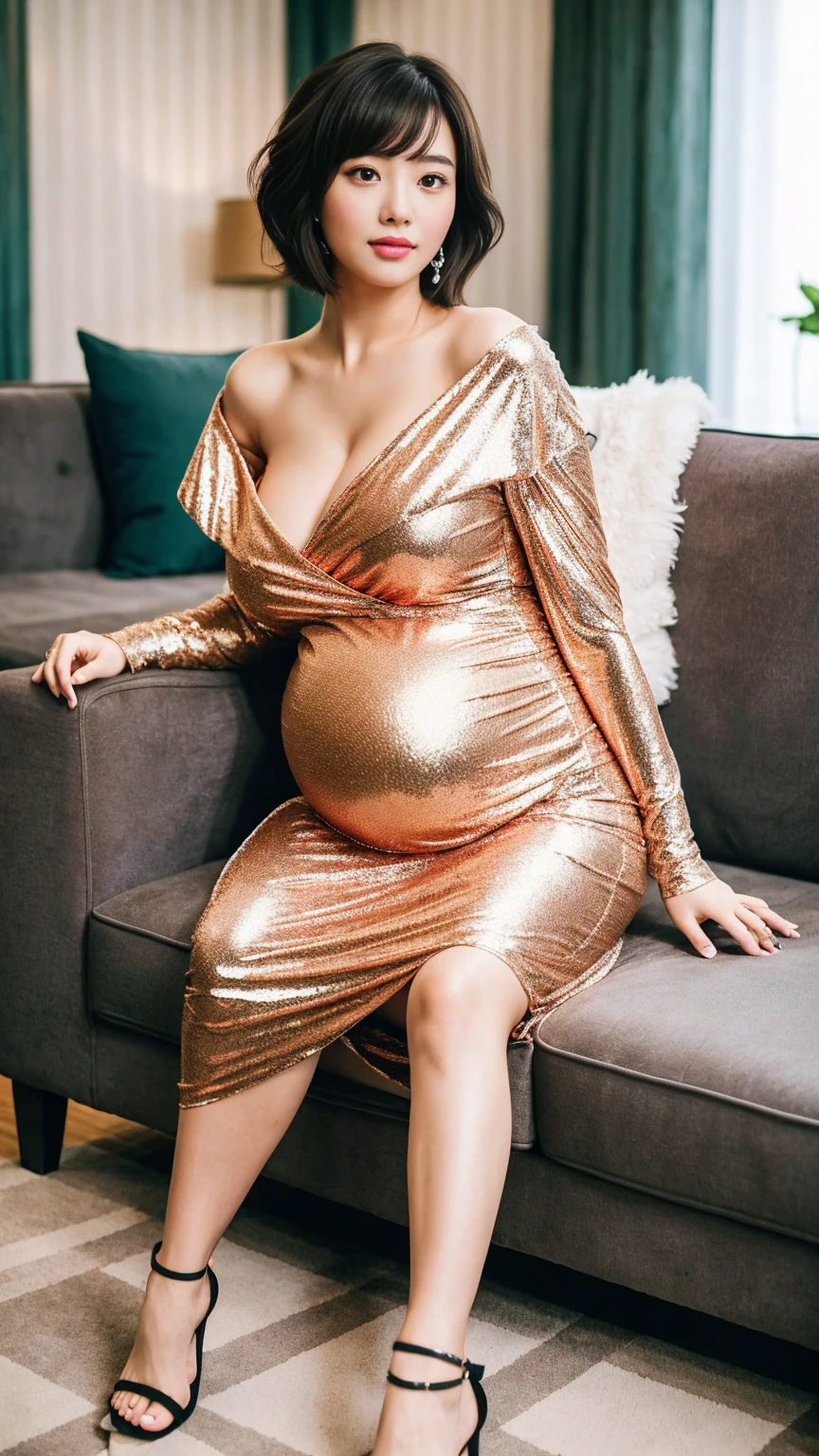 Dynamic standing poses, Full body photo, Front figure, View your viewers, Looking at the audience, vagina, throw, (Platinum blonde long straight hair), ((Premium Golden Rose Latex Dress)), Pregnant women, Mature Woman, Mature Woman, Voluptuous figure, Hourglass Shape, Abundant physique, THICC body type, Thighs, Muscular Thighs, perspective, Very detailed, figure, ((Huge breasts)), Exposed breasts, Fine hand, Perfect hands, Detailed fingers, beautiful Detailed fingers,ulzzang face, Beautiful attention to detail, Brown eyes, Perfect Eyes, Clear Eyes, (Plain background, Wall Background, Simple Background), (((masterpiece))), ((Highest quality)), ((Intricately detailed)), ((surreal)), 8K, Absurd resolution, Real-world accuracy, Vivid depiction, Ultra-Realistic Details, Unparalleled realism, ((Film Grain, jpeg artifacts, Noise Effect, Grain Effect)), Pregnant women, Pregnant women,