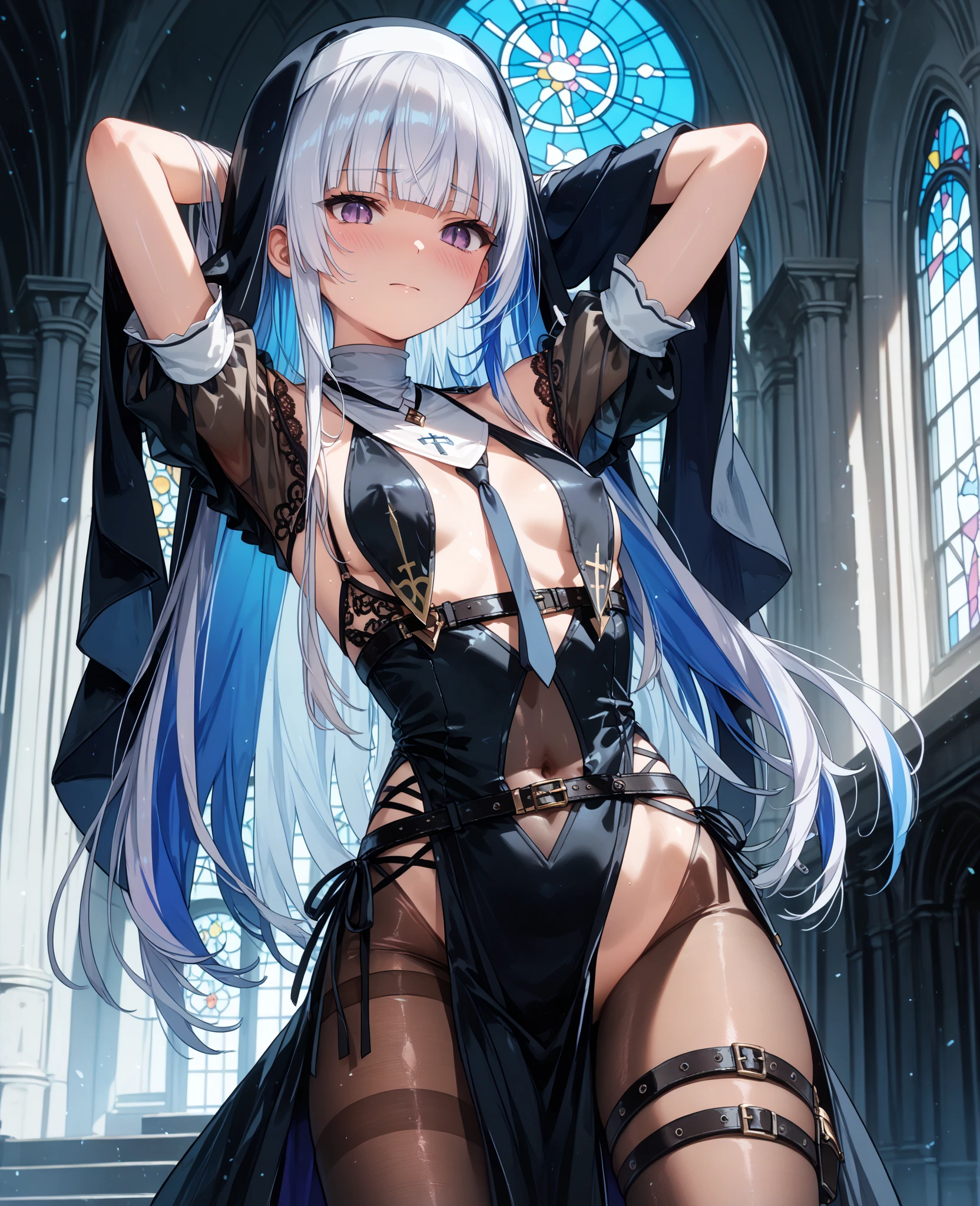 She's wearing a cute swimsuit、Showing the whole body、Create a front-facing appearance、Show me your toes、No weird poses necessary. Standing tall is fine. Make it clear so the details of the face are visible.,Stand up、Roxy
