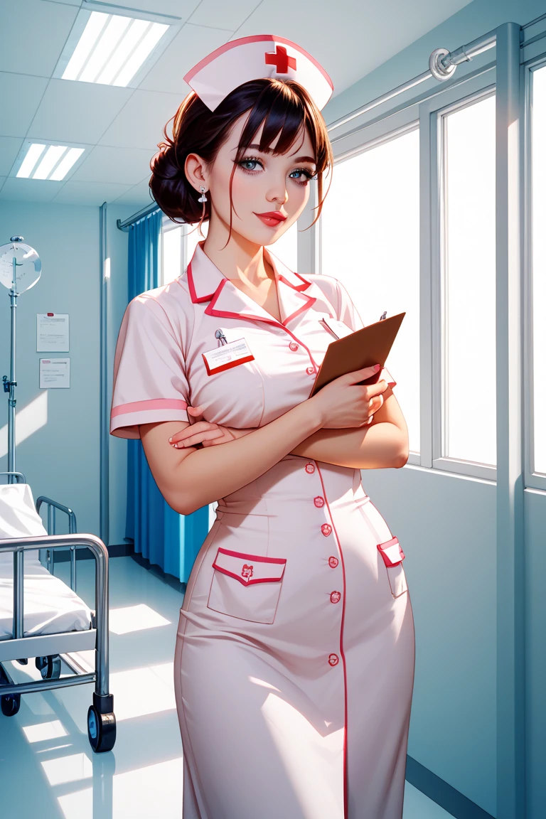 Ultra-realistic middle eastern woman in the intensive care unit
