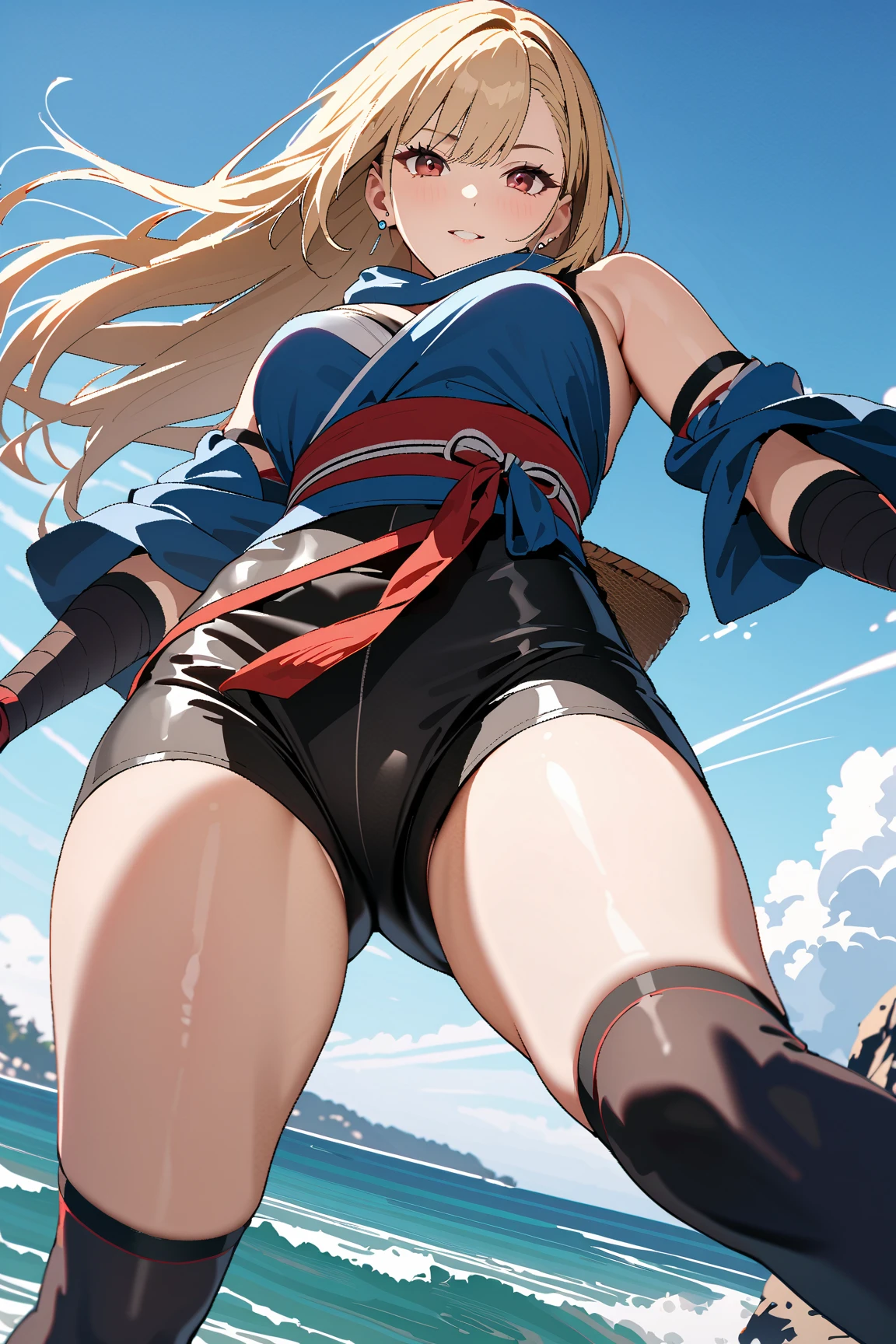 (((girl)))、Hakata Gion Yamakasa、Chase Mountain、Water law is、water happi coat、Tightening、Loincloth、loincloth、Headband、Tabi socks、Carrying a mikoshi、Back view、Buttocks show、Show your back