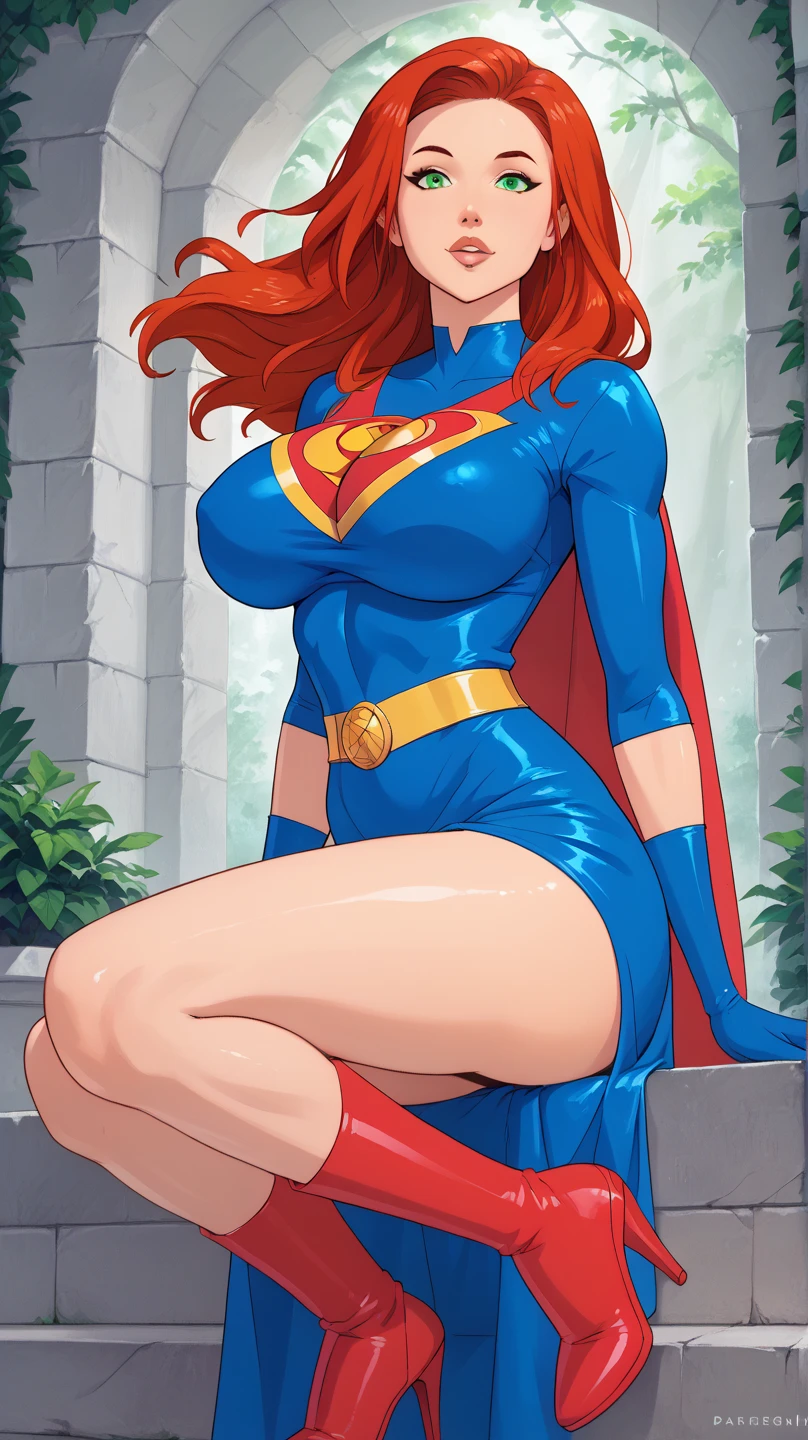 (((Poison Ivy))), (((Superman))), High quality, best quality, masterpiece, (((1boy, 1girl))), (((hetero:1.5))), mature woman, curves, (((long wavy redhead hair))), green eyes. cleavage. (((woman wearing black strapless leotard))), nsfw, (((couple focus))), (((lots of cum, ejaculating huge load))), (((ahegao, screaming orgasm face))), (((rape, rough sex, large penetration, legs up, missionary position, leg lock, torso grab, massive creampie, huge thick penis, stomach_bulge, large breast, lying, on back, (((mating press))))))