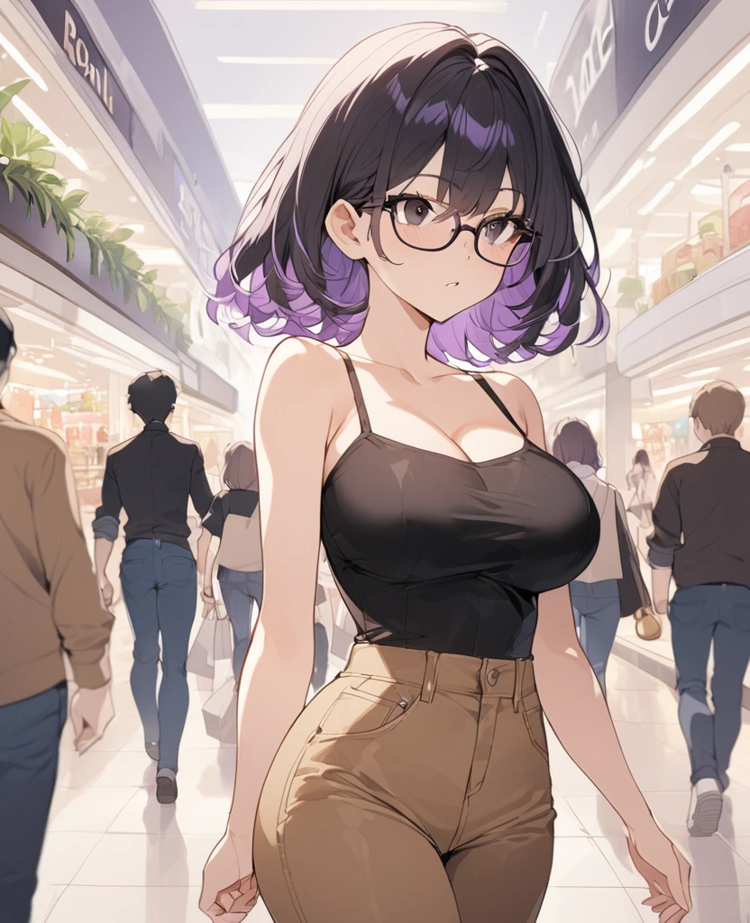 masterpiece、highest quality、highest quality、Accurate the human body、Accurate、Elaborate、masterpiece、Every detail of the face、Long-tailed, Dark Skin, Woman with dark skin, Side Ponytail, hair ornaments, Hair Clip, White oversized long shirt with an open neckline、No underwear, Bra visible through clothes, Black choker, Purple scrunchie, bracelet, Thigh straps, Detailed Background, whole body, Detailed Background, alone,Big cleavage、(Super big 、Sweat vapor:1.5、Oily skin:1.3)、(Comic Trip),Cute pose、Grin、Mesugaki Smiles:1.3 、Mature adult woman、Absolutely safe、Small face、Beautiful Girlfriend、
