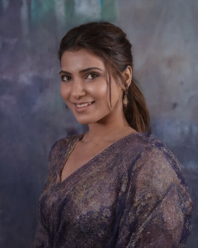 photo of sobn woman conservatively dressed woman wearing Sapphire clothing, looking at camera, laughing, simple background <lora:sobn_Sonali_Bendre_SD15_LoRA_prodigy_local_regs:1>
