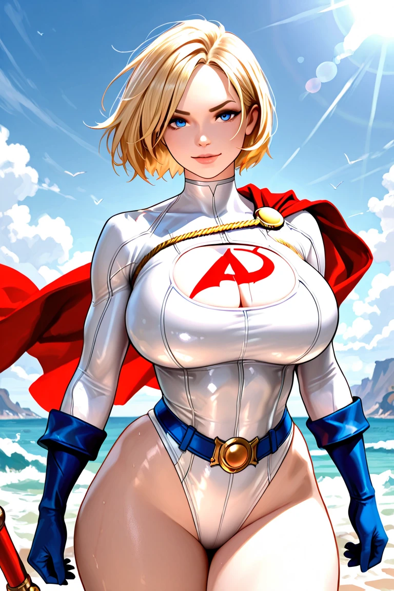 a cartoon picture of a woman in a red and white uniform, a comic book panel inspired by Bruce Timm, featured on pixiv, furry art, cel shaded!!!, comic pinup style, comic card style, clean cel shaded, power girl, cel shaded:15, cel - shaded art style, cartoon strip, cutesexyrobutts, short cartoon strip