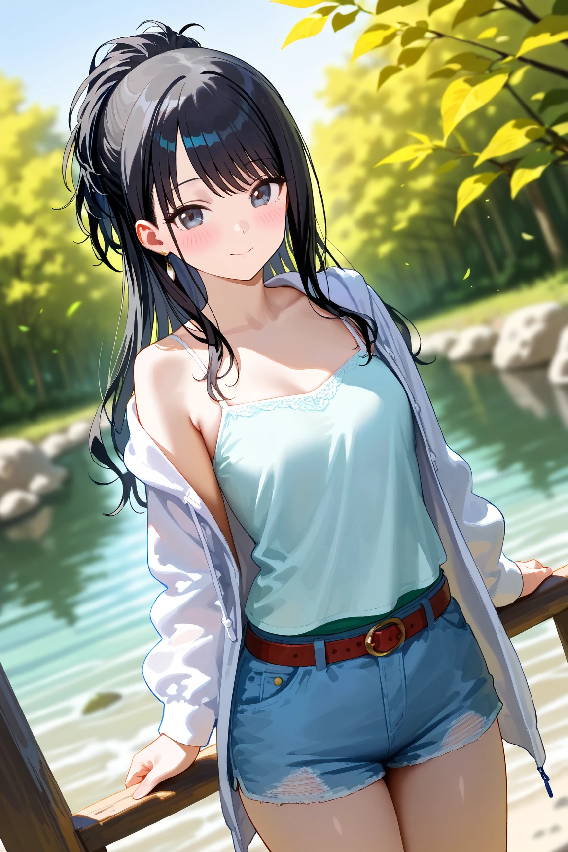Miyauchi Kazuho,
One Woman,
Small flower-shaped(hair ornaments),Golden Necklace,
Natural skin texture,Tilt your head(25℃),若干大きいBig Breasts,Narrow waist,

Black halter swimsuit (Upper Body:Floral),Black Jeans Pants ((Lower Body)),

Outdoor,countryside,Paddy field,free pose,

Sexy pose,Spread your arms,
Big Breasts,valley,(Close your eyes),expression(Straight face),Muscular and healthy body,from the front,Beautiful clavicle,
Beautiful image quality,Delicate shades,4K,Very detailed,Delicate light adjustment,
