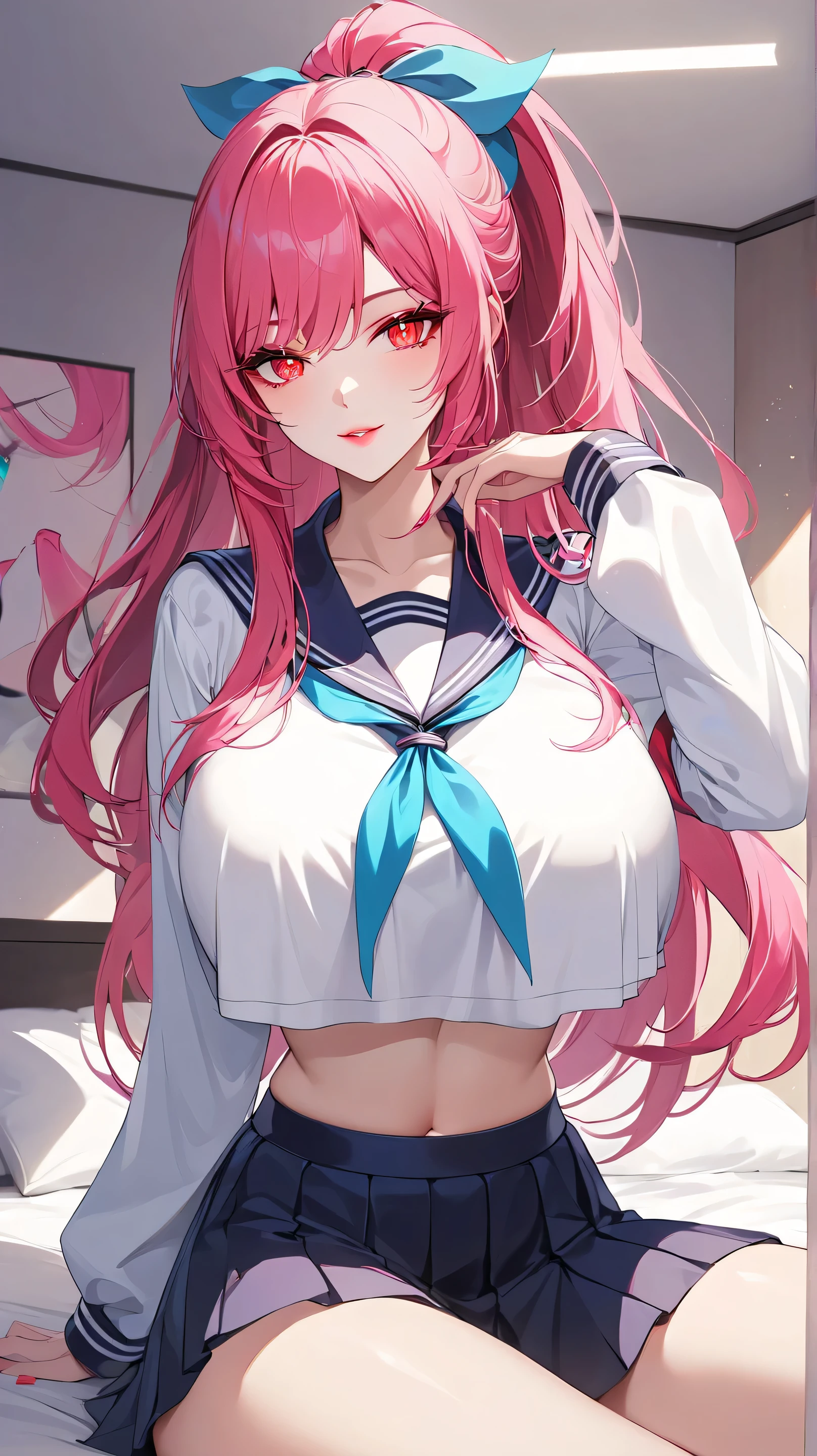 BREAK Perfect Anatomy、Highest quality、(cute:1.1)、(cute)、(High resolution:1.2)、Unbelievably absurd:1.3、Incredible illustrations、(cuteイラスト:1.2)、nsfw,(Beautiful background、Late Night、Bedroom、Red Curtain)、1gial(Pink hair、strong wavy hair、ponytail、 female,height 1.2meters, slim 25kg)(、)( Sex preparation:1.2),Appealing pussy、,(,shackles,restrained)、(((vulgarity)))、pussy juice:1.2,Preparing ,,shackles,restrained) ,(school uniform,White Silk Sexy Lingerie、,garter belt)Against the wall、Hands above head,(multiple views)