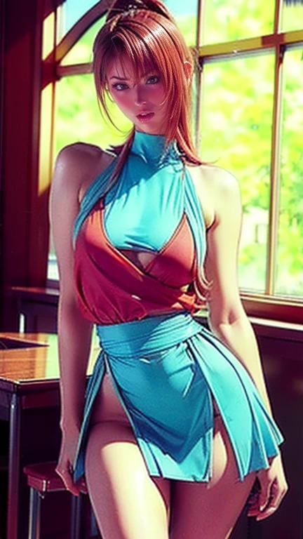 A sexy/cute dickensian lady sweet/wholesome that looks like the daughter of Olivia Munn and the comedian Carrot Top. thin, curvy, hyper-hourglass figure. Traditional/conservative dress. Exudes love, submission and conservative values.