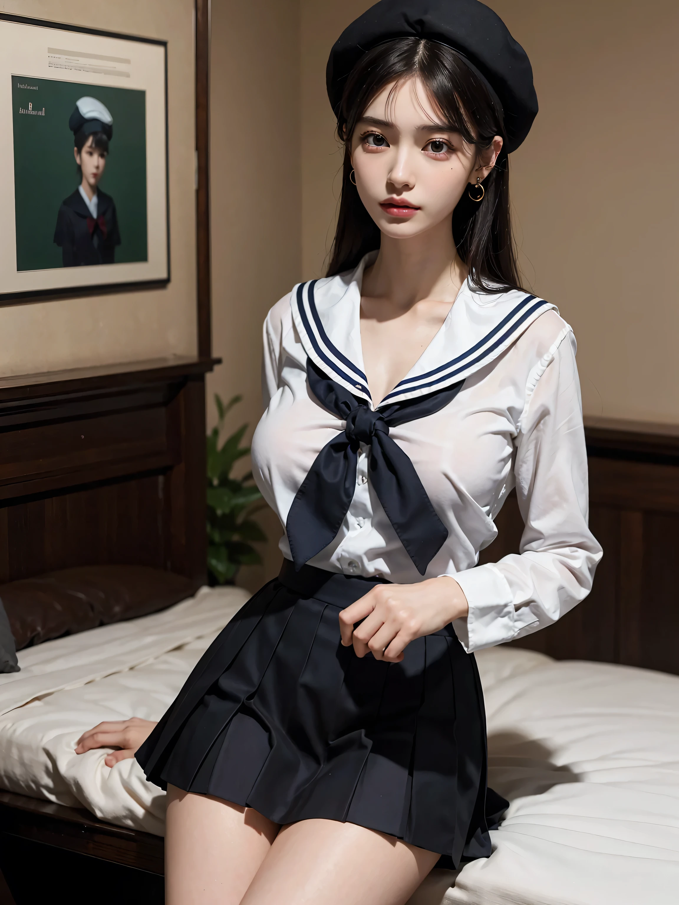 Big Tits、Sailor suit、Breasts are coming out of the uniform、