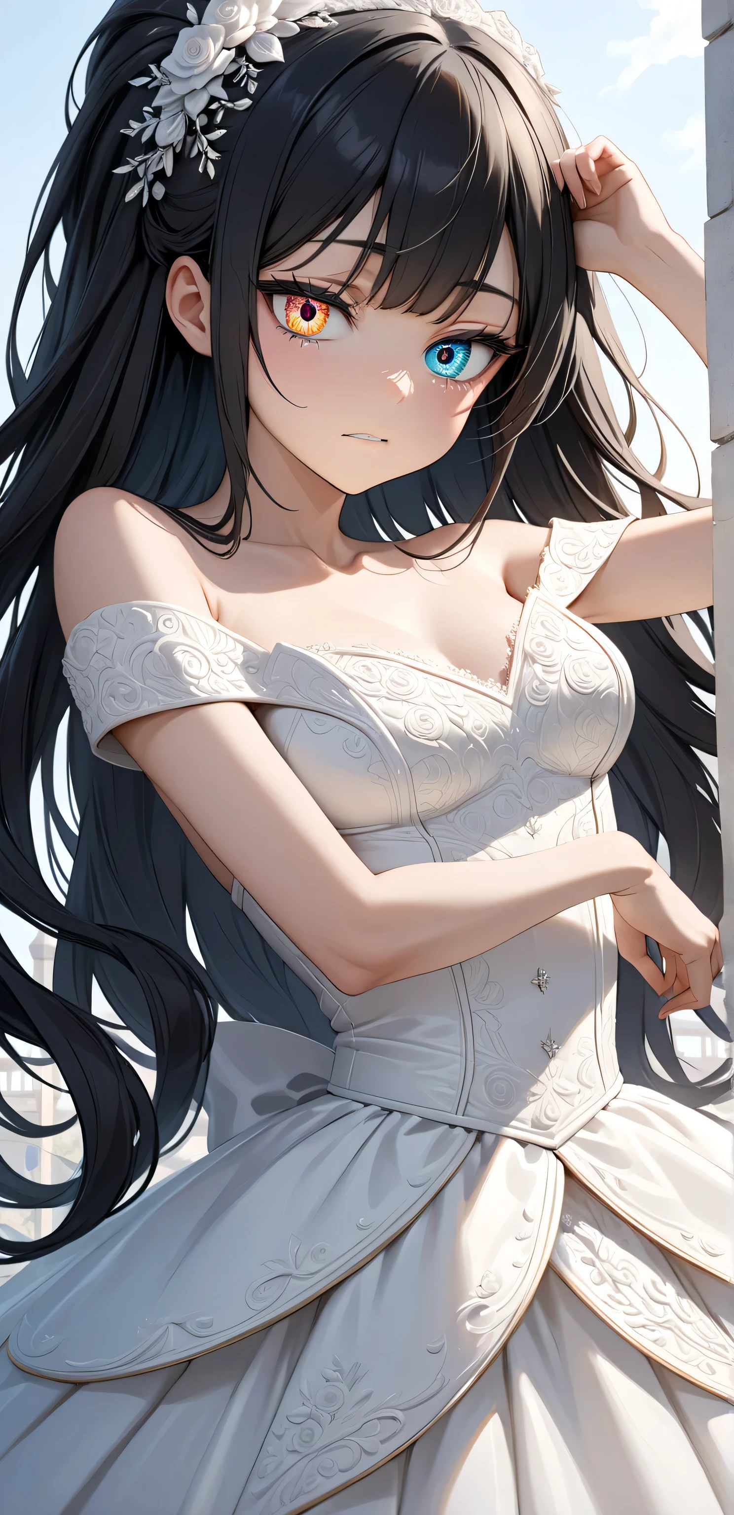 Girl's back, close-up, close-up