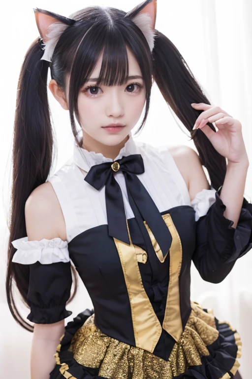 girl,dressed in(Black Bunny Girl Uniform),Smile and look at the camera,(Black hair),(with a good figure),(Full body photo),with fair skin,Cute ultra-clear picture,(Five fingers fine),Hands are normal,(Photopics of real people),8K,Ultra-clear image quality,Black Bunny Girl Uniform,With rabbit-eared hairpins