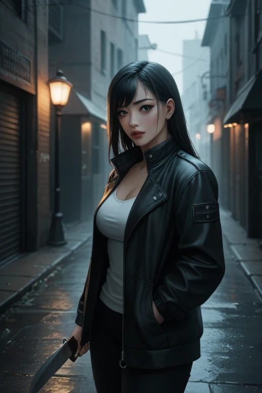 Girl, Cat ear,20th Generation,Thief,Thief,Assassin,assassin,Black Hair,night,Realistic Women,cute