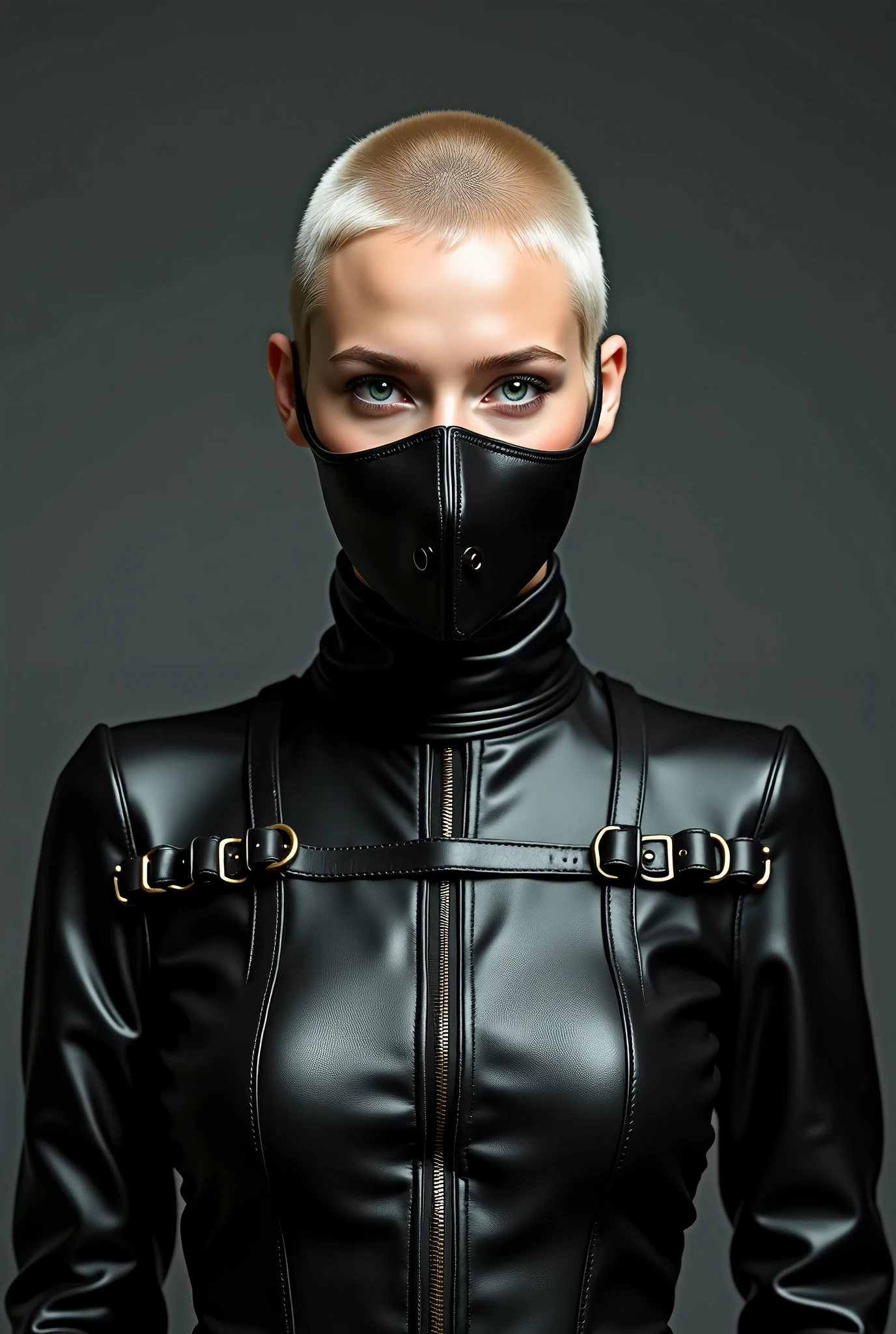 kaley cuoco wearing a leather hijab and abaya