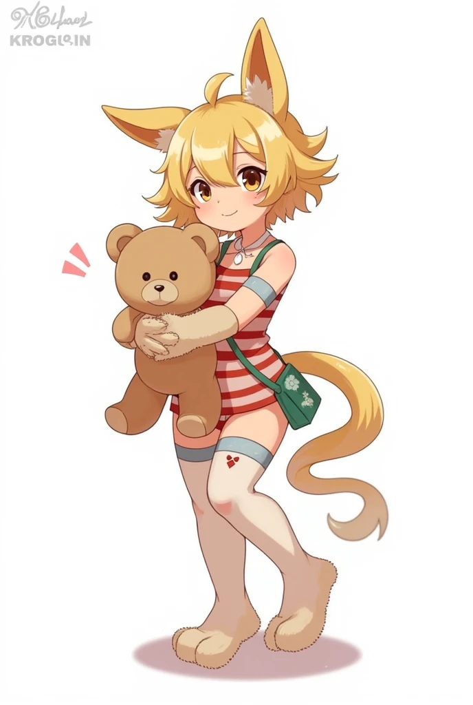 2boys, squirrel, furry, bodyfur, tail, collar, bra, bottomless, gloves, boots, chibi, sparkling eyes, idol, hair bow, happy, full body, diapers, bed