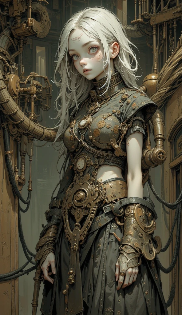 masterpiece, best quality, detailed, <lora:more_details:0.5>, Surrealism, by Hans Rudolf Giger, 1girl, holding , <lora:hrgiger2x:1>, style-princess